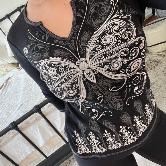 blue canyon Tops Y2k Butterfly Blue Canyon Poshmark